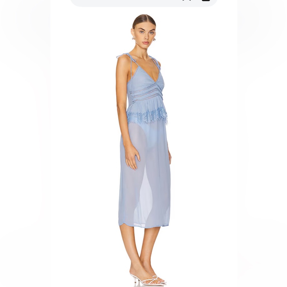 Free People Kiki Slip in Chambray Small - Picture 2 of 6